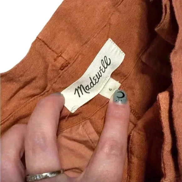 Madewell Rust Paperbag Waist Trousers - Picture 4 of 6